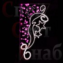 Световое панно "Зимняя сказка" розовый