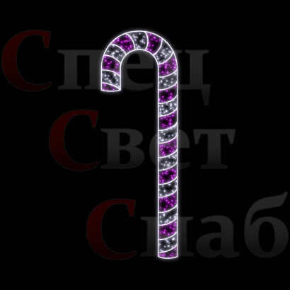 Светодиодная консоль "Леденец Трость" Бело-фиолетовый