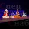 Светодиодная ель "Спираль с шарами" 3м Красная