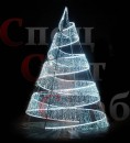 Светодиодная ель "Спираль" 3м Белая